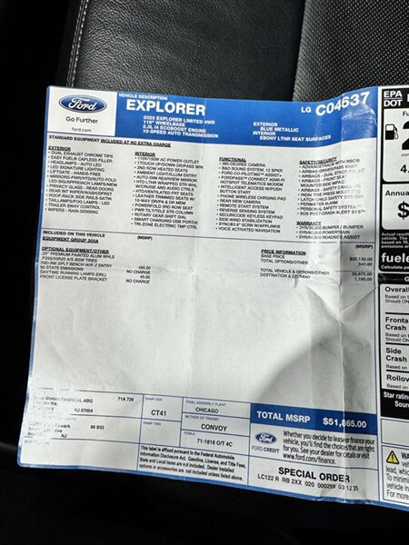 Used 2020 Ford Explorer Limited AWD/4WD image 20