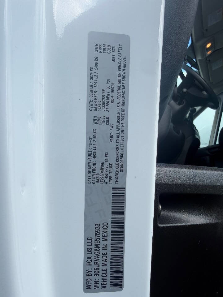 Used 2021 RAM ProMaster 1500 image 25