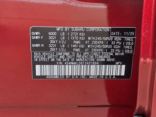 Certified 2026 Subaru Ascent Bronze Edition AWD/4WD image 10