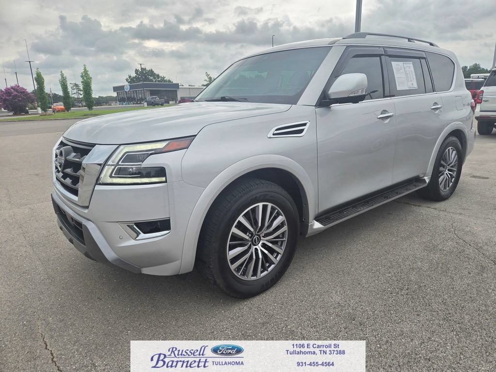Used 2023 Nissan Armada SL w/ Captain's Chairs Package RWD video 1