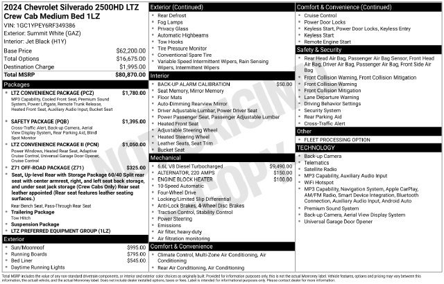 Used 2024 Chevrolet Silverado 2500 LTZ w/ LTZ Convenience Package AWD/4WD image 70