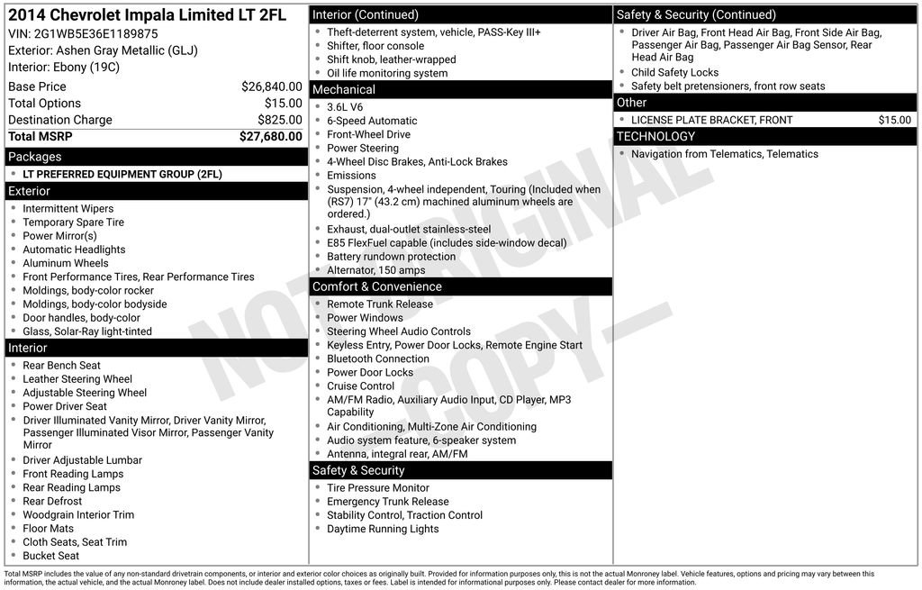 Used 2014 Chevrolet Impala LT image 13
