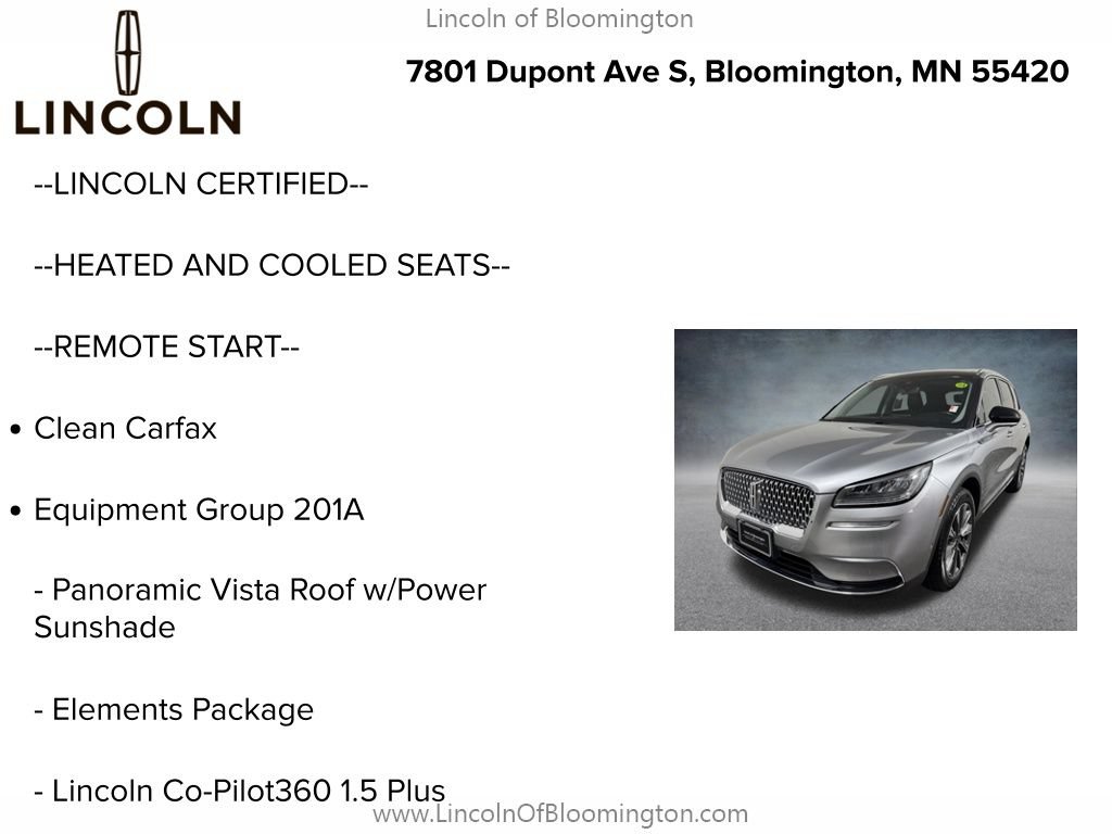 Certified 2022 Lincoln Corsair Reserve w/ Equipment Group 201A AWD/4WD image 6