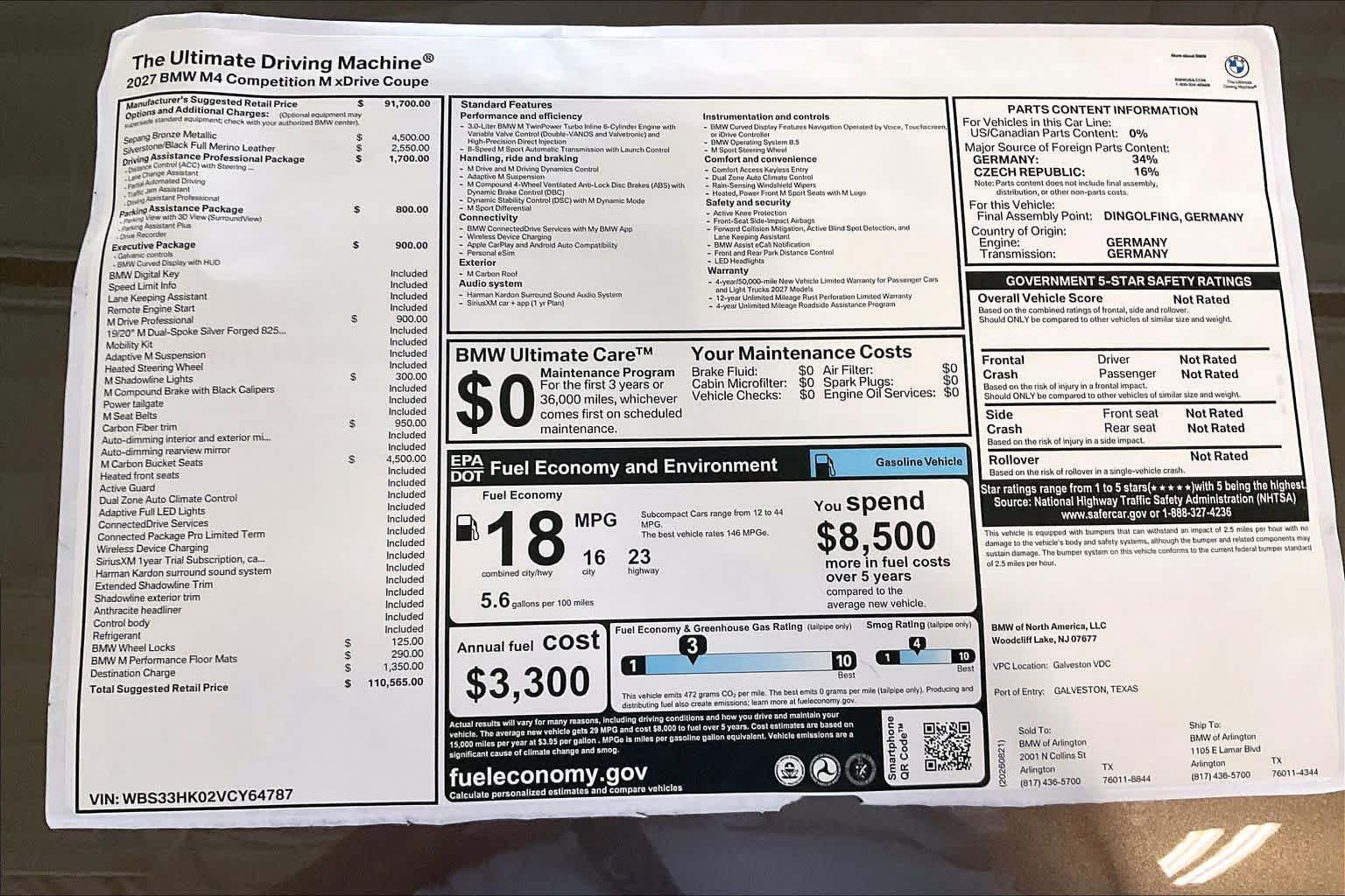New 2027 BMW M4 xDrive Competition AWD/4WD image 19