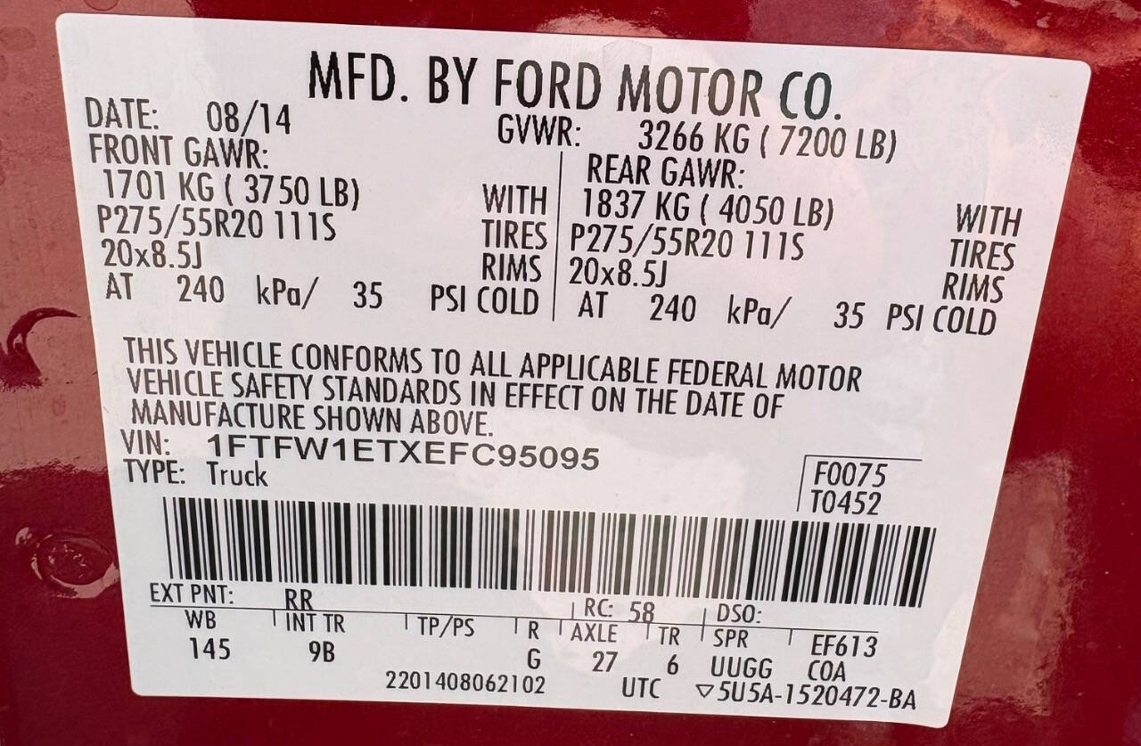 Used 2014 Ford F150 Platinum AWD/4WD image 10