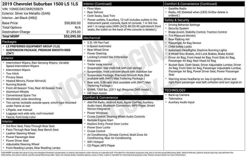 Used 2019 Chevrolet Suburban LS image 1