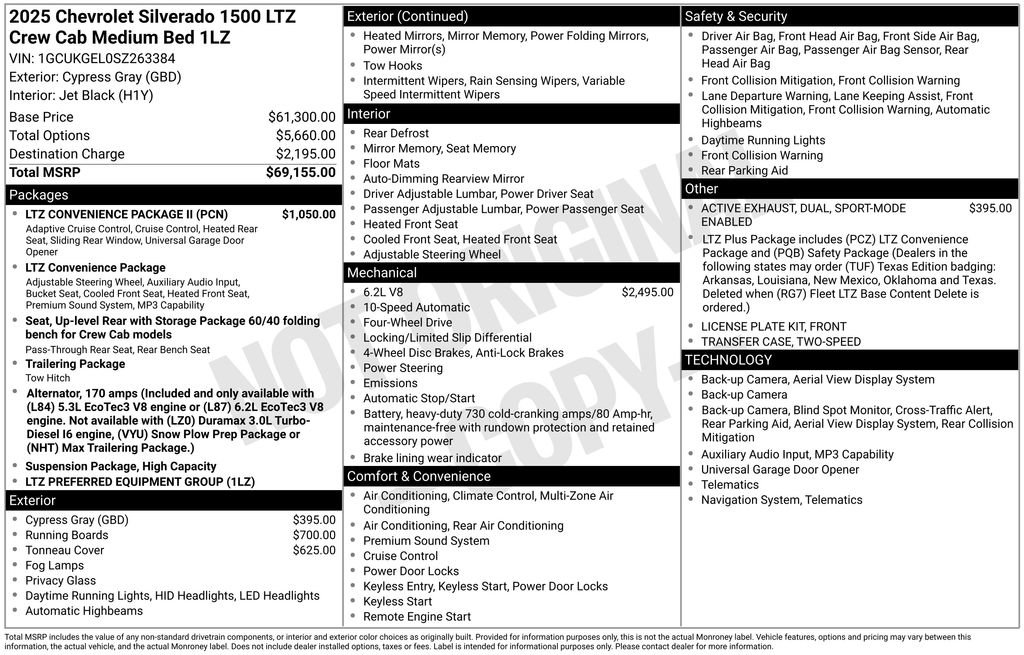 New 2025 Chevrolet Silverado 1500 LTZ w/ LTZ Convenience Package II image 8