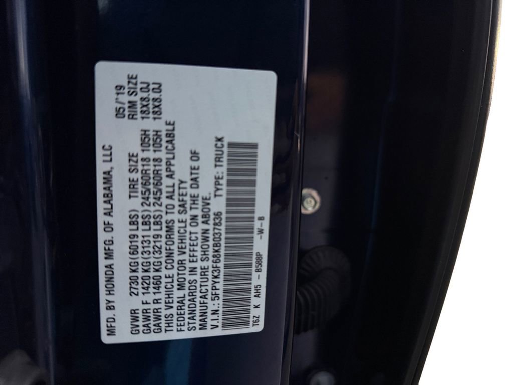 Used 2019 Honda Ridgeline RTL-T image 25