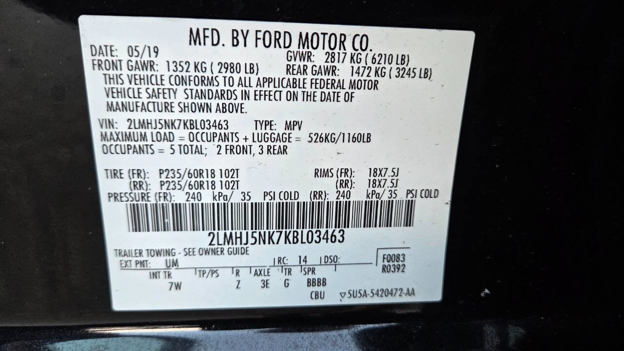 Used 2019 Lincoln MKT AWD image 52