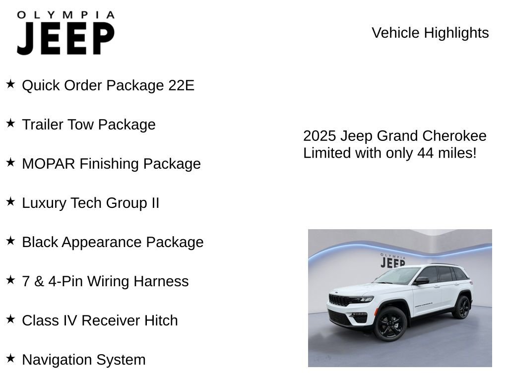New 2025 Jeep Grand Cherokee Limited w/ Luxury Tech Group II image 7