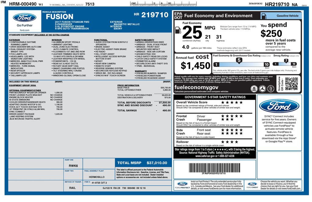 Used 2017 Ford Fusion Titanium FWD image 12