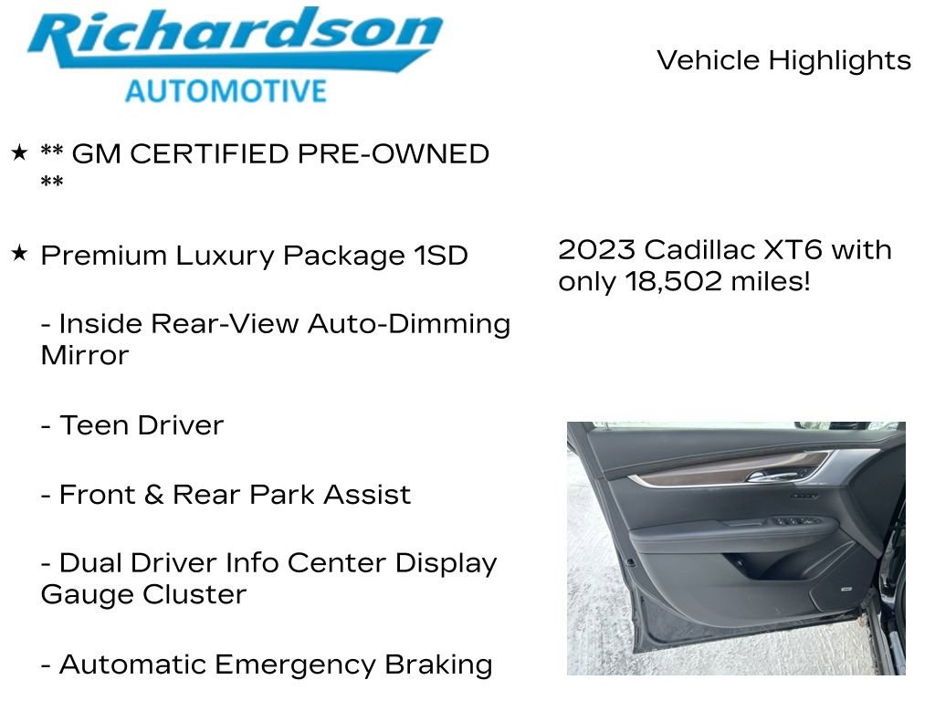 Used 2023 Cadillac XT6 Premium Luxury w/ Platinum Package image 12