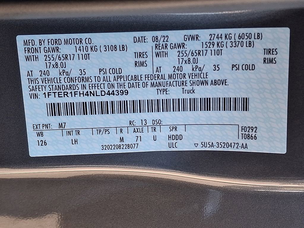 Used 2022 Ford Ranger XL w/ Equipment Group 101A High image 25