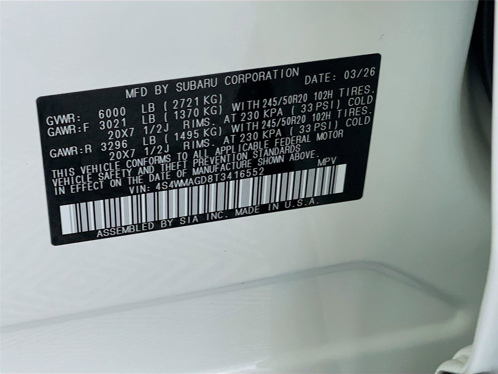 New 2026 Subaru Ascent Limited image 22