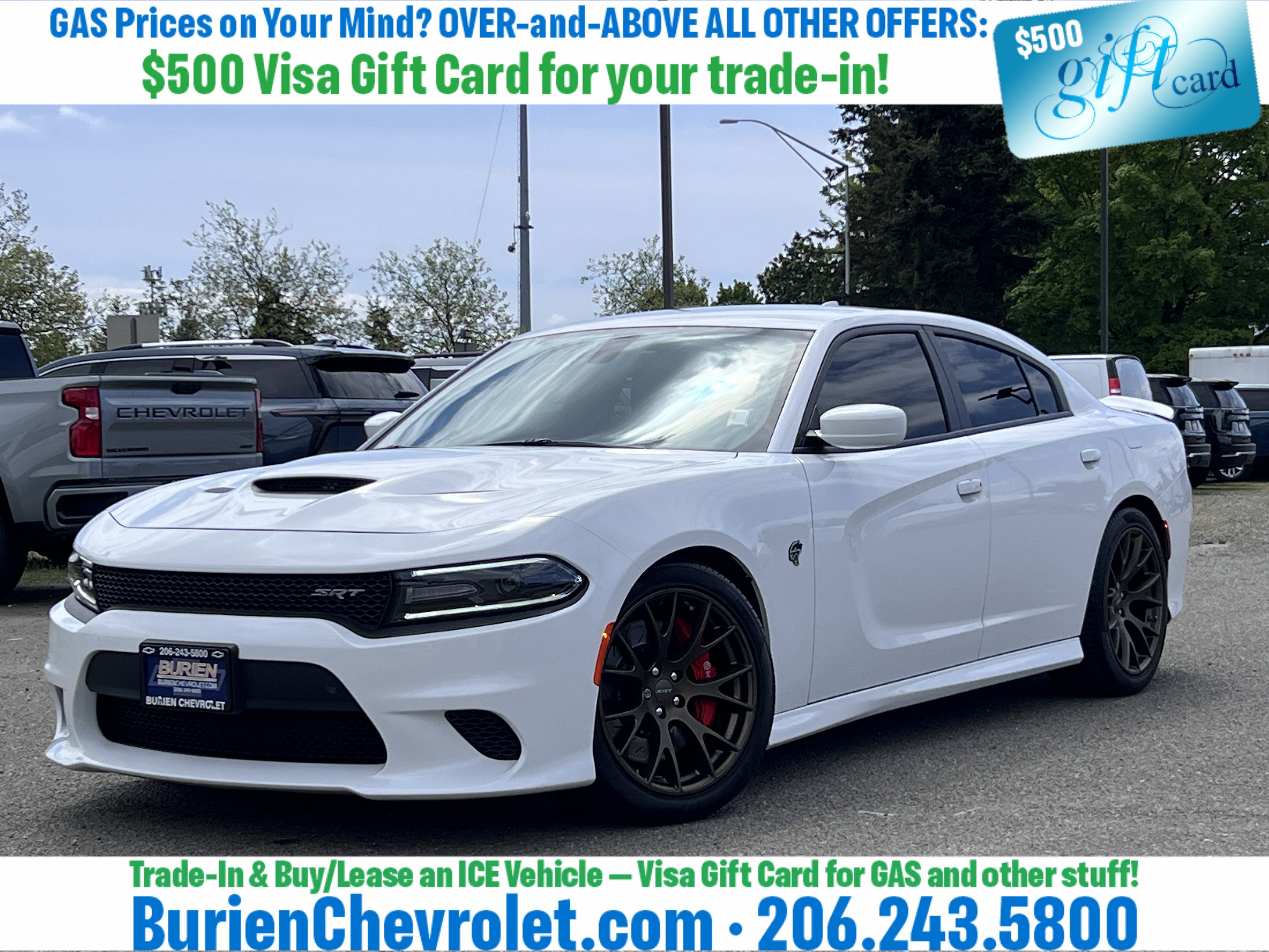 Used 2016 Dodge Charger SRT Hellcat w/ Harman/Kardon Audio Group RWD image 1