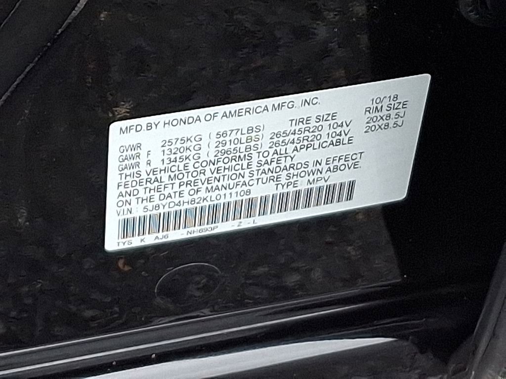 Certified 2019 Acura MDX SH-AWD w/ Advance Package image 30