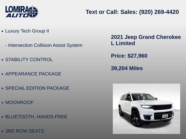Used 2021 Jeep Grand Cherokee L Limited w/ Luxury Tech Group II AWD/4WD image 27