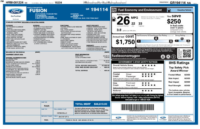 Used 2016 Ford Fusion Titanium FWD image 18
