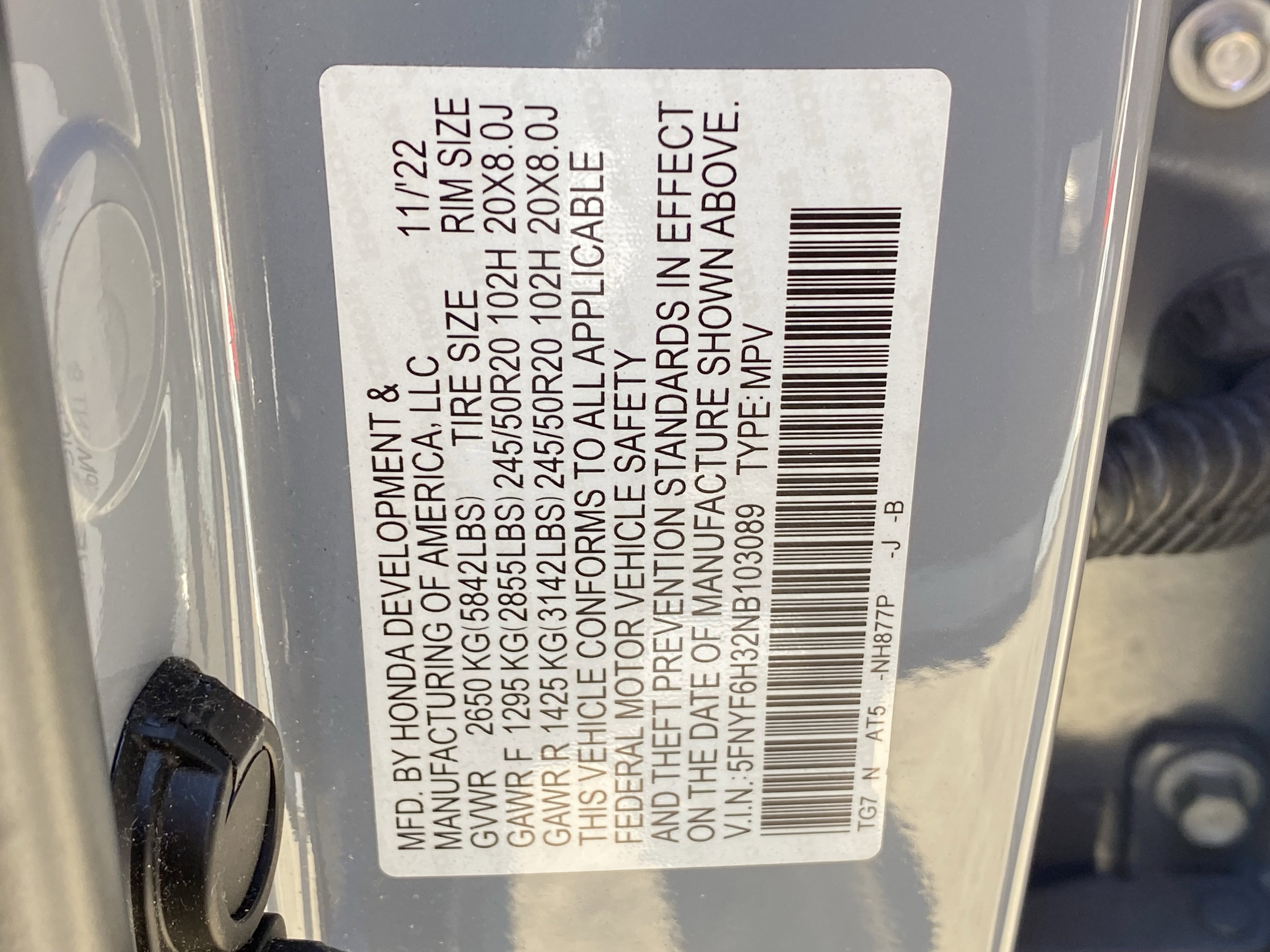 Used 2022 Honda Pilot Sport image 30