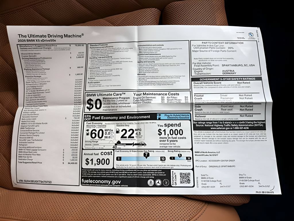 New 2026 BMW X5 xDrive50e AWD/4WD image 23