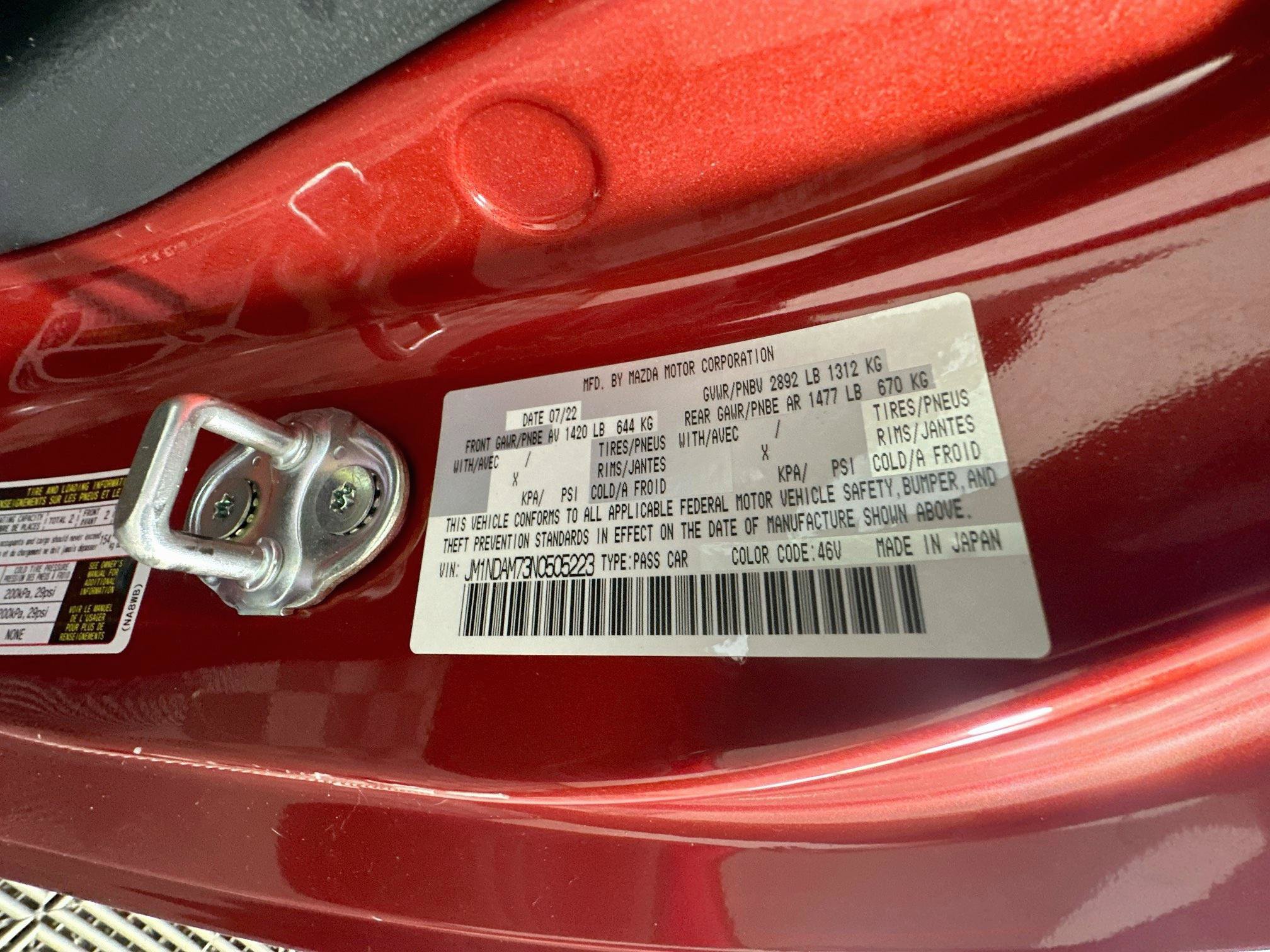Used 2022 MAZDA MX-5 Miata RF Grand Touring RWD image 12