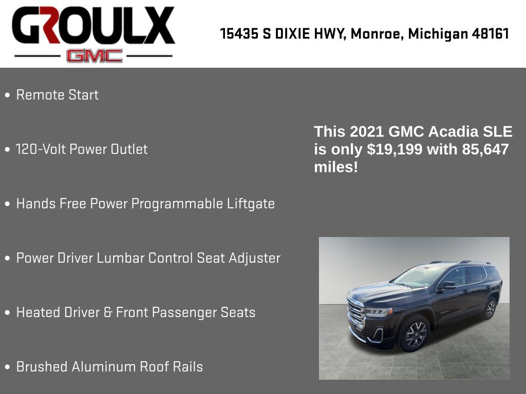 Used 2021 GMC Acadia SLE w/ Driver Convenience Package FWD image 15