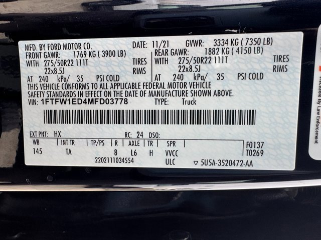 Used 2021 Ford F150 Limited image 32