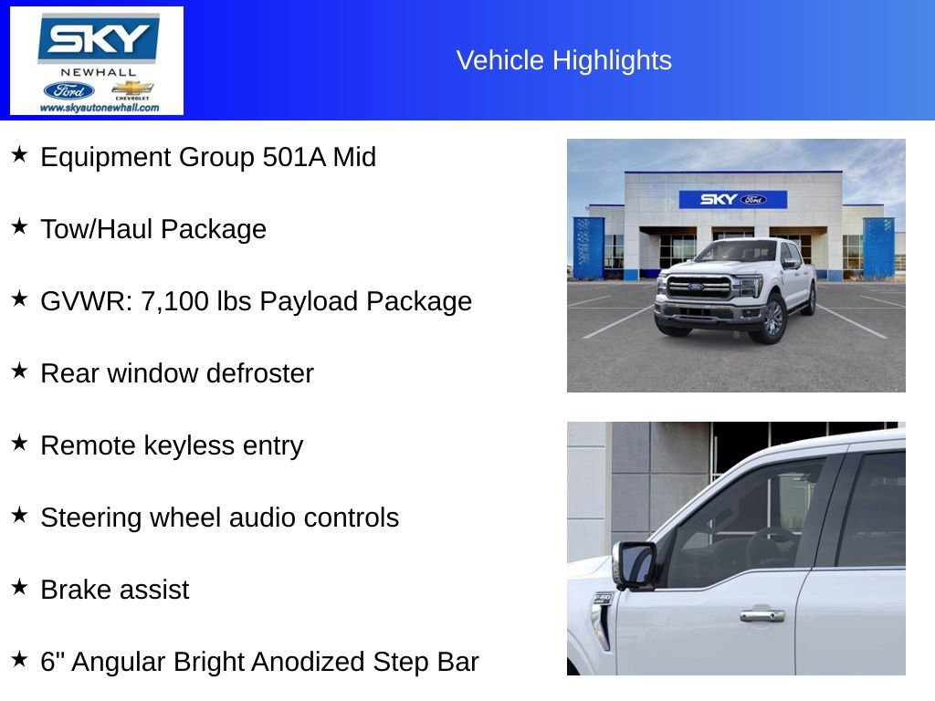 New 2025 Ford F150 Lariat w/ Equipment Group 501A Mid image 12