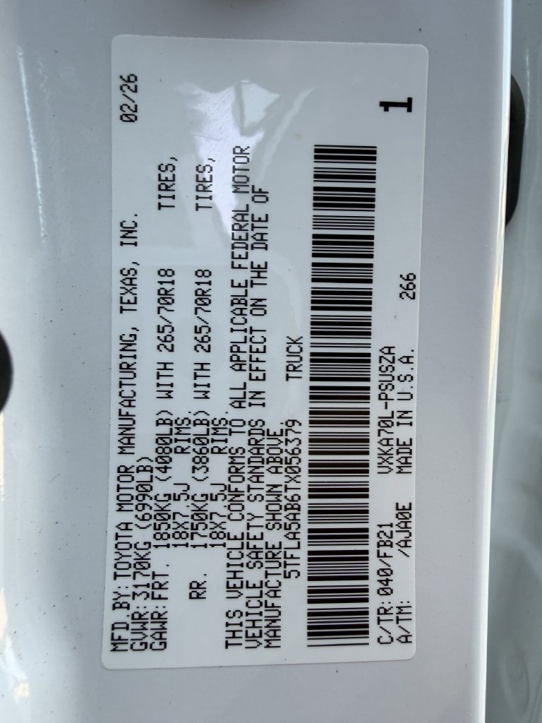 Used 2026 Toyota Tundra SR5 RWD image 29
