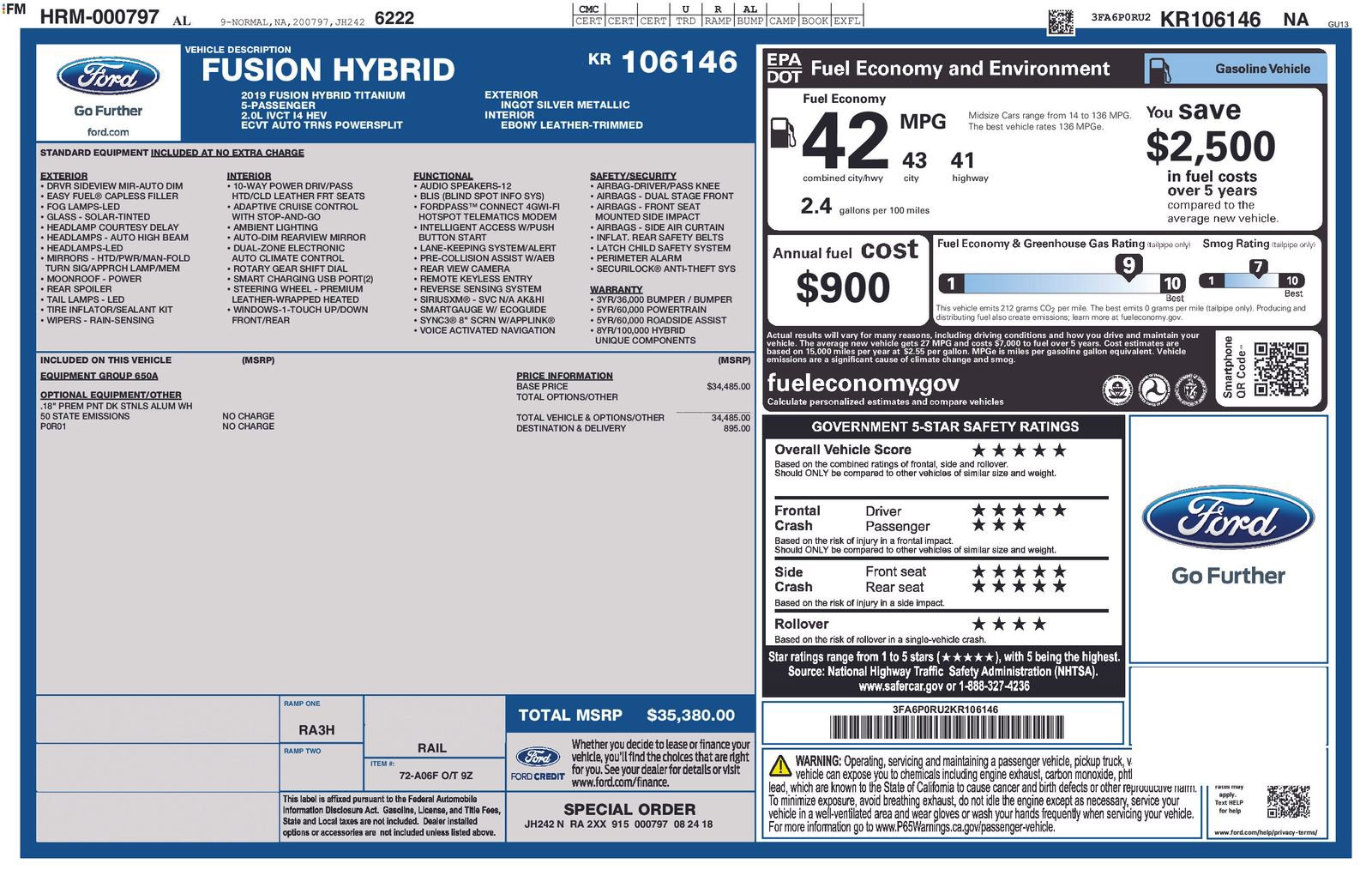 Used 2019 Ford Fusion Titanium image 21