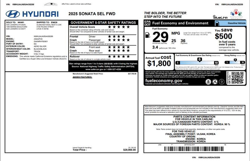 Used 2025 Hyundai Sonata SEL image 3
