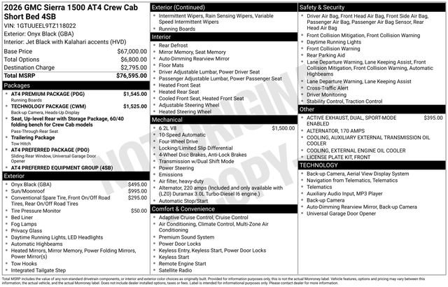 Used 2026 GMC Sierra 1500 AT4 w/ AT4 Premium Package AWD/4WD image 31