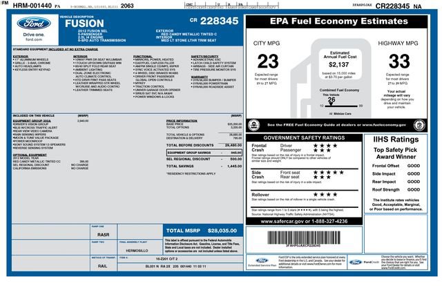 Used 2012 Ford Fusion SEL image 28