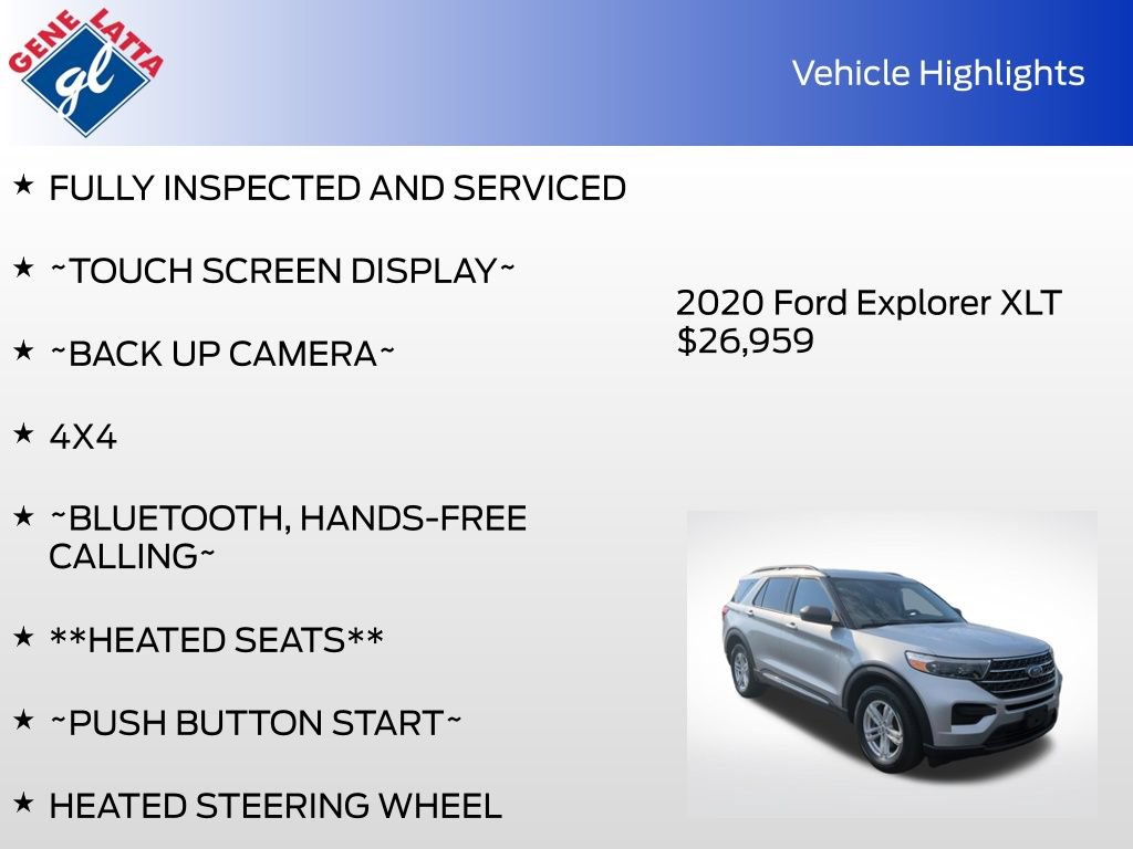 Certified 2020 Ford Explorer XLT w/ Comfort Package AWD/4WD image 32