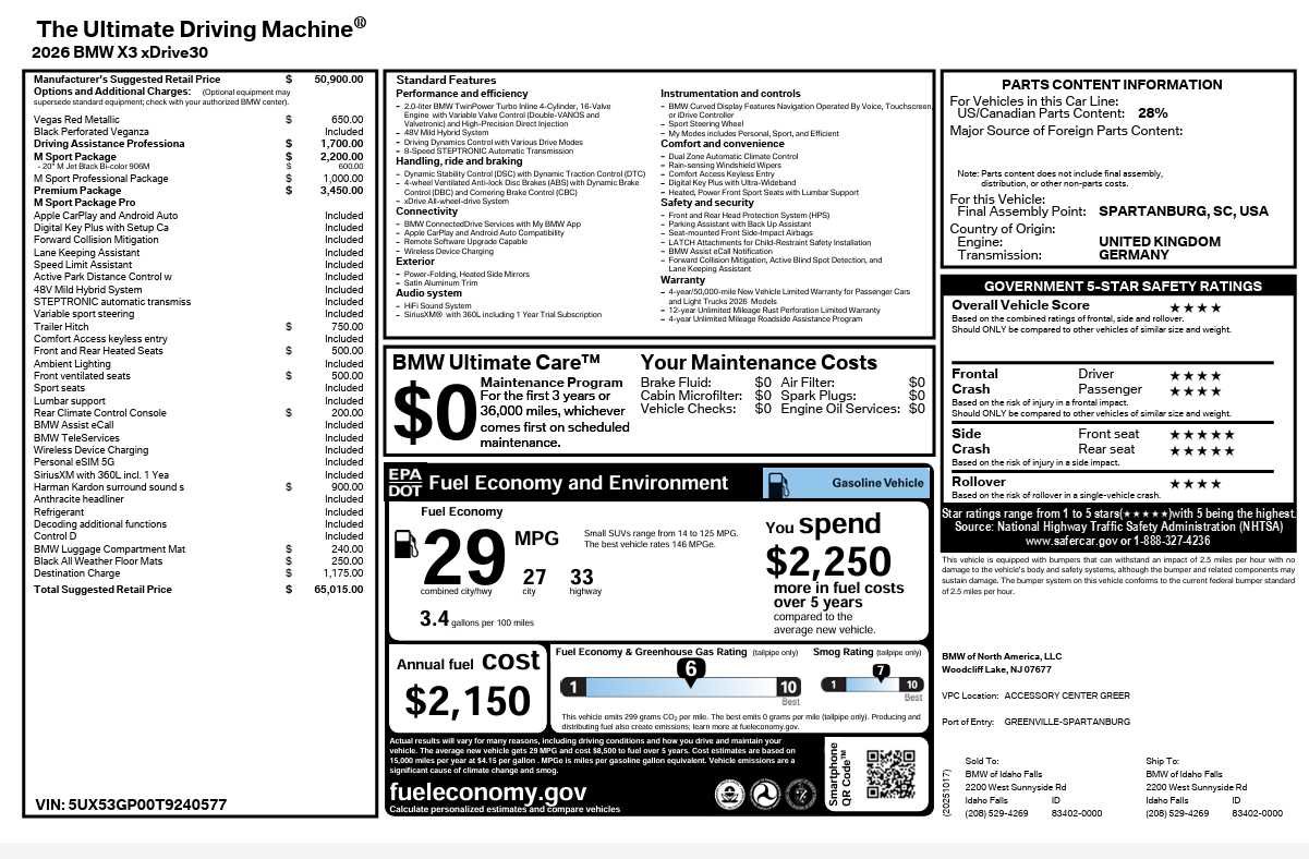 New 2026 BMW X3 xDrive30 w/ Premium Package image 8