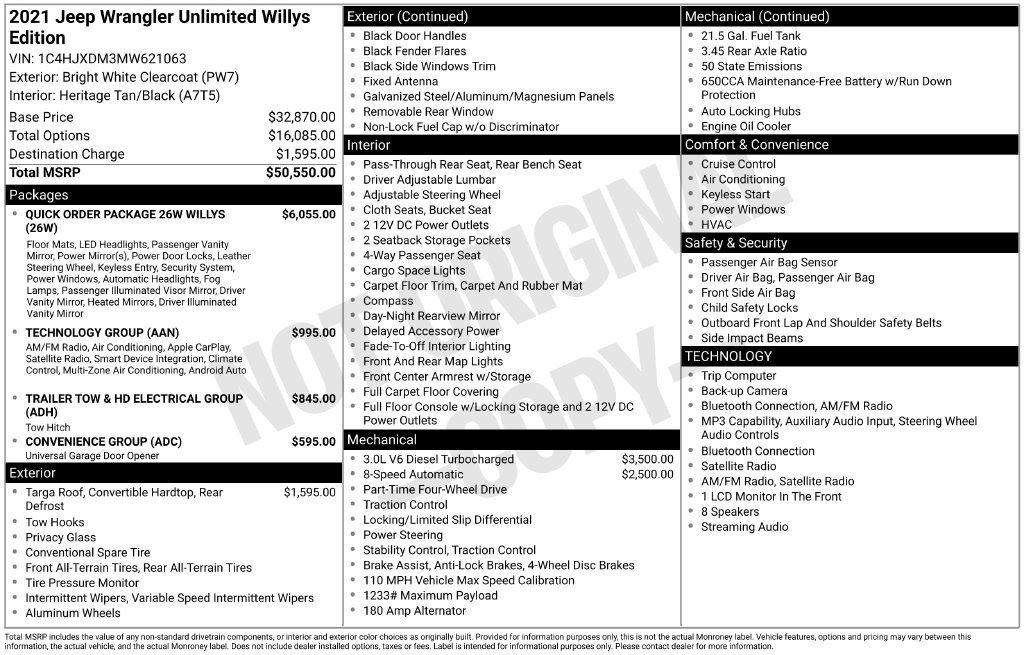 Used 2021 Jeep Wrangler Unlimited Sport AWD/4WD image 5