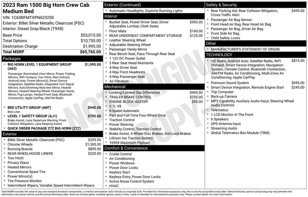 Certified 2023 RAM 1500 Big Horn AWD/4WD image 43