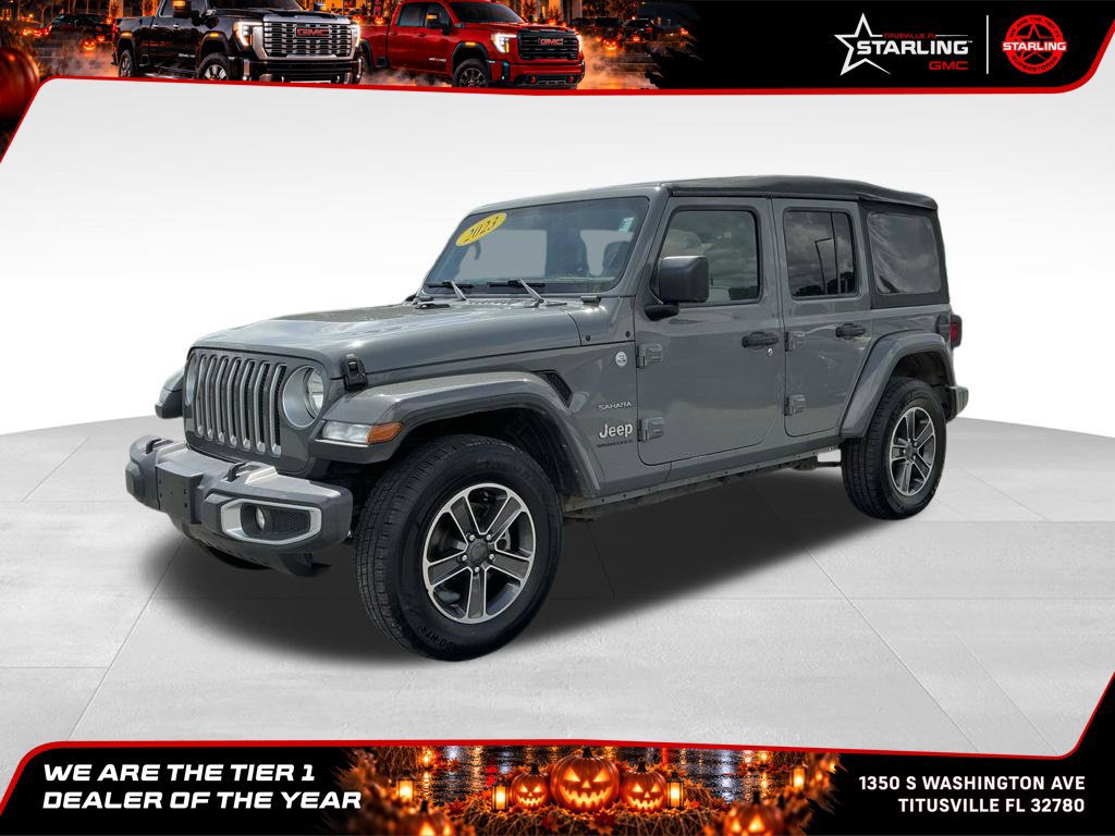 Used 2023 Jeep Wrangler Unlimited Sahara w/ Cold Weather Group AWD/4WD 360° Tour