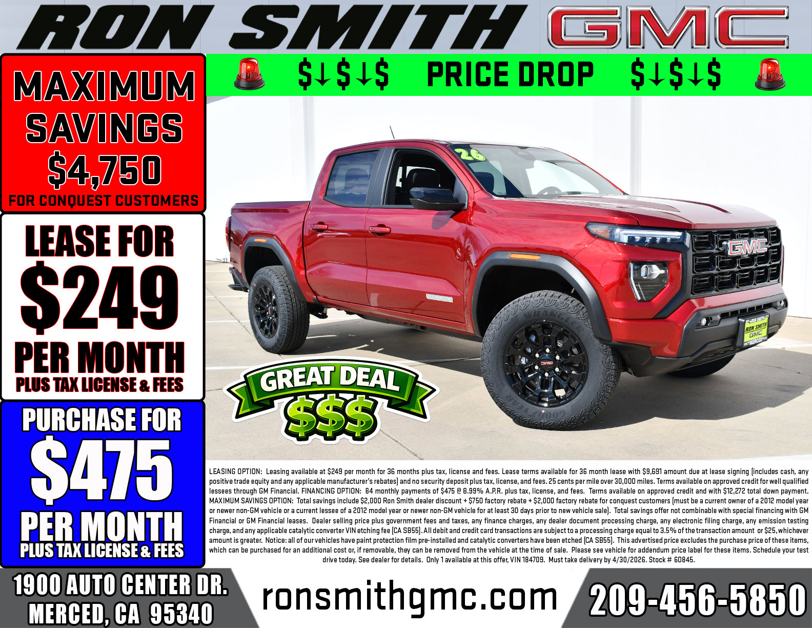 New 2026 GMC Canyon Elevation w/ Convenience Package