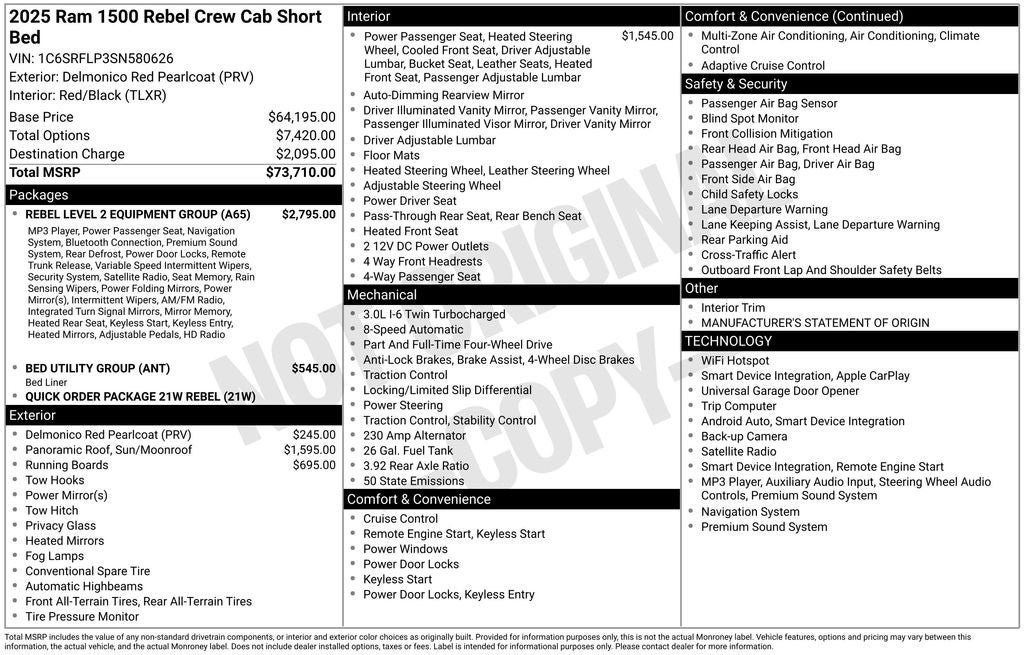 Used 2025 RAM 1500 Rebel AWD/4WD image 37
