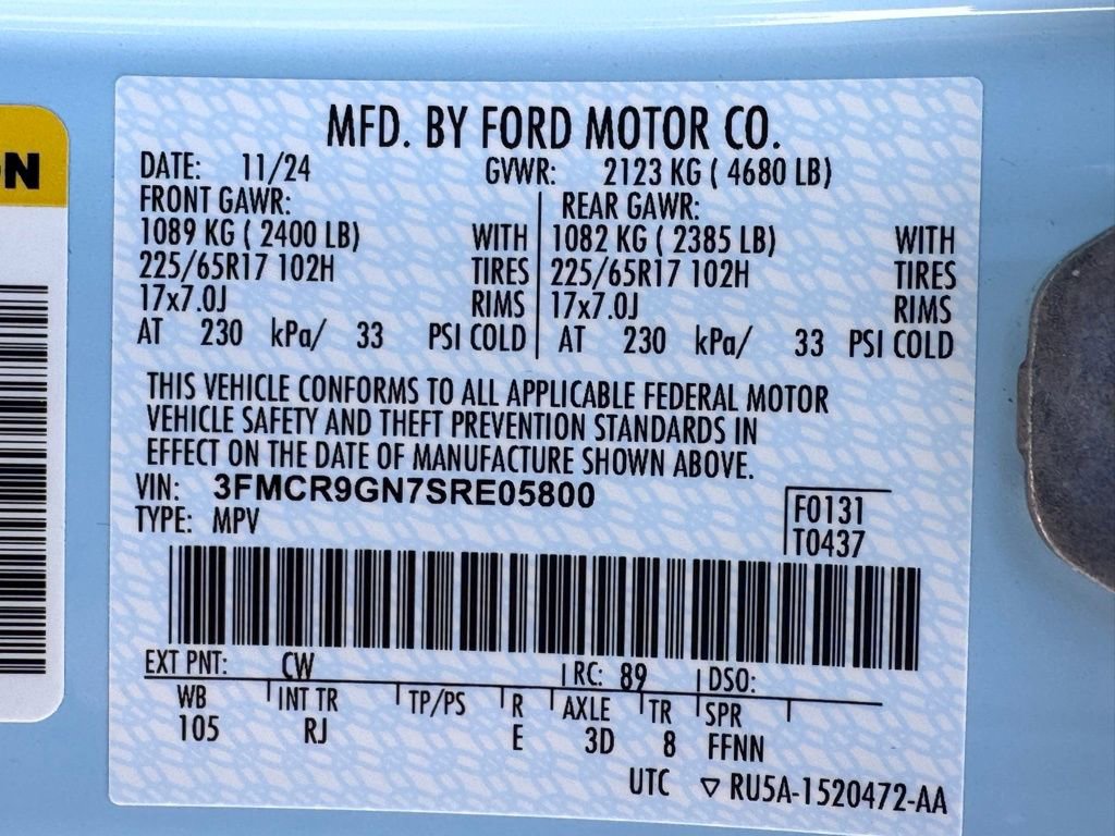 Used 2025 Ford Bronco Sport Heritage w/ Convenience Package AWD/4WD image 42