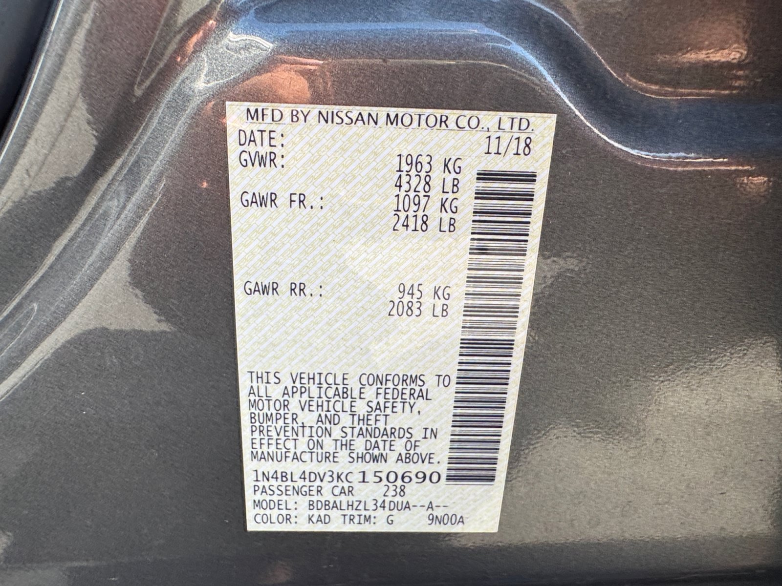 Used 2019 Nissan Altima 2.5 SV FWD image 17