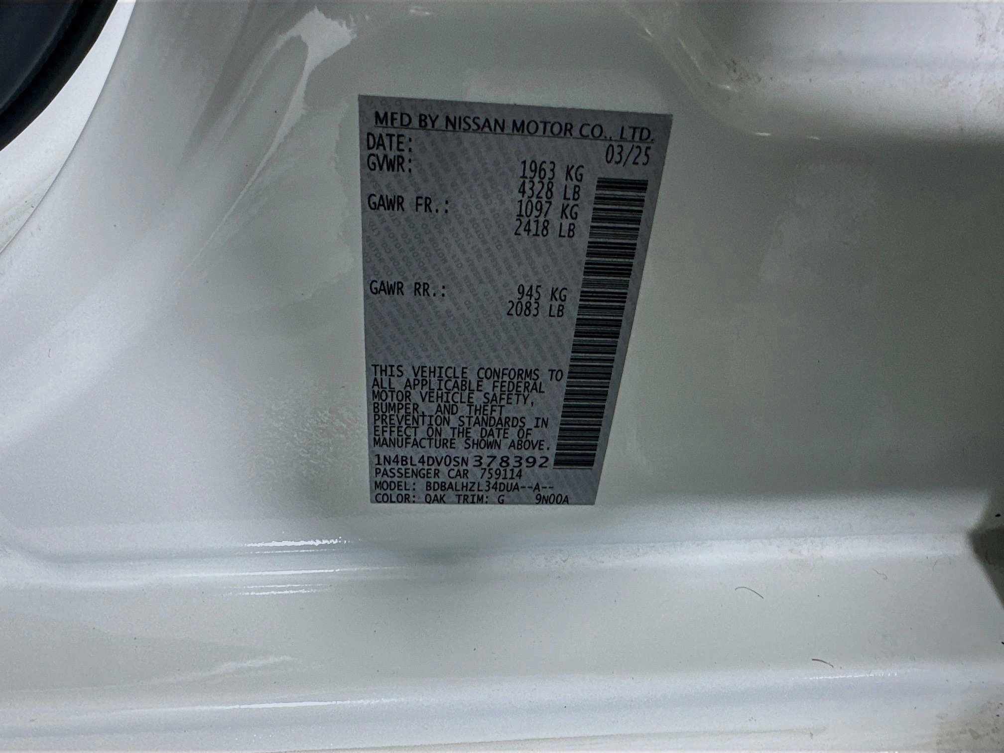 Used 2025 Nissan Altima 2.5 SV image 12