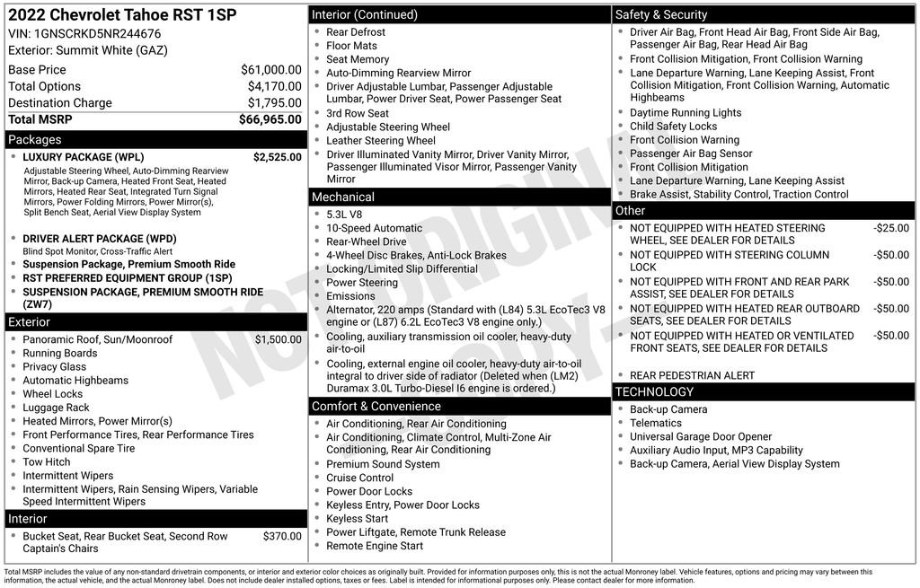 Used 2022 Chevrolet Tahoe RST w/ Luxury Package RWD image 6