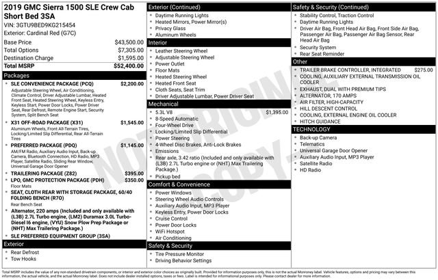 Used 2019 GMC Sierra 1500 SLE w/ SLE Convenience Package image 35