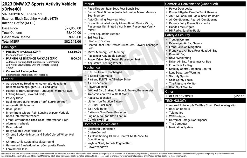 Used 2023 BMW X7 xDrive40i w/ Premium Package image 5