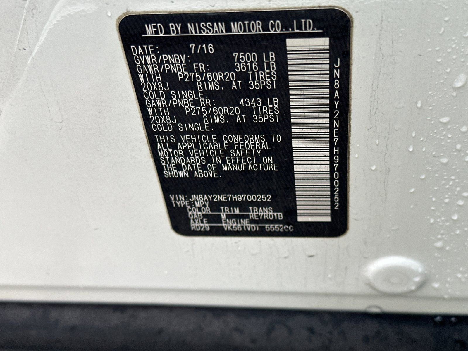 Used 2017 Nissan Armada Platinum w/ Captain Seat Package AWD/4WD image 28