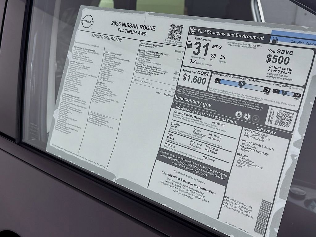 New 2026 Nissan Rogue Platinum w/ Platinum Premium Package image 13