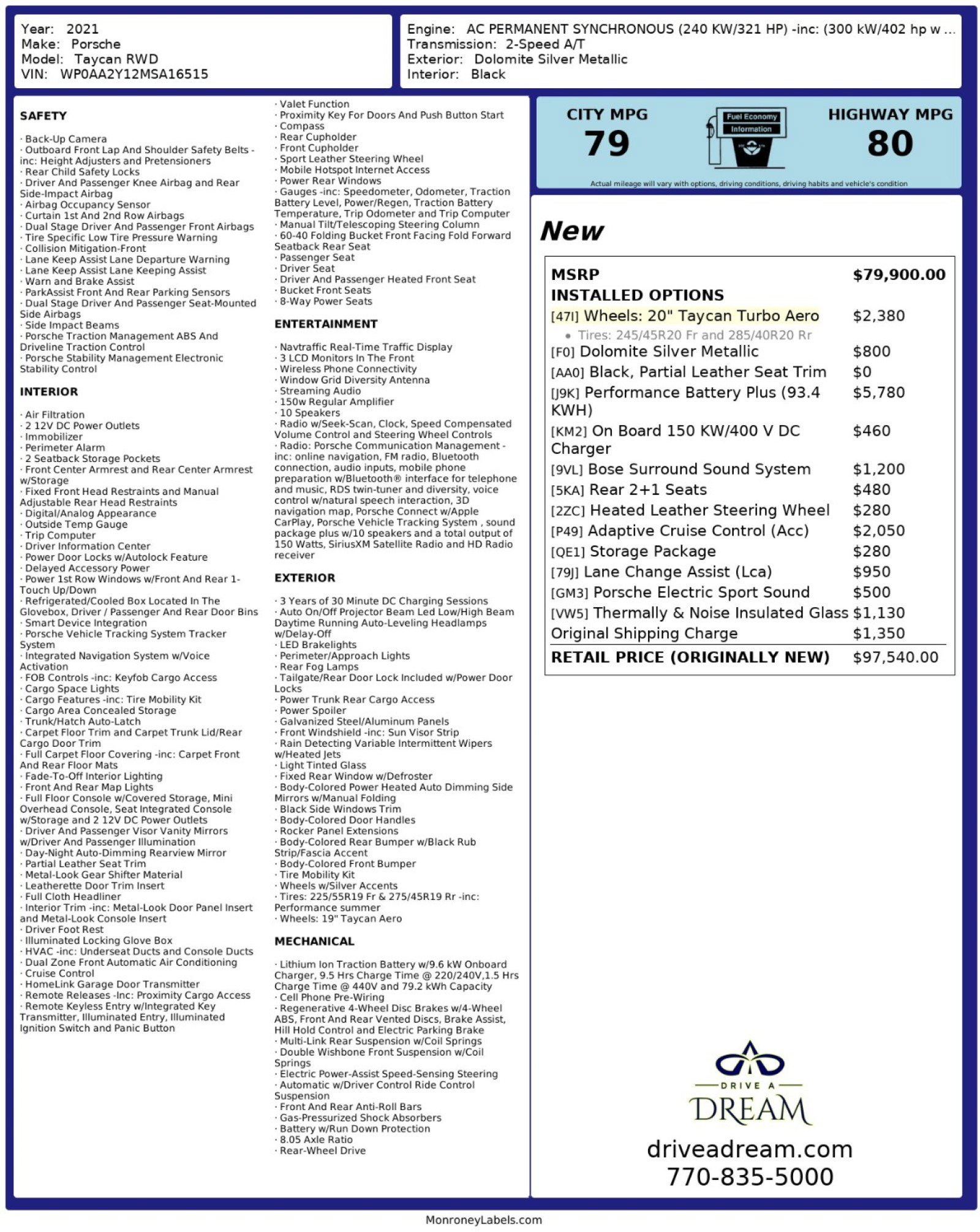 Used 2021 Porsche Taycan image 54