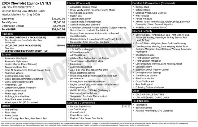 Used 2024 Chevrolet Equinox LS w/ Driver Confidence II Package AWD/4WD image 3